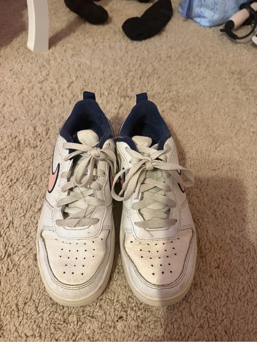 Nike Kids Size Tag Label - Navy and White